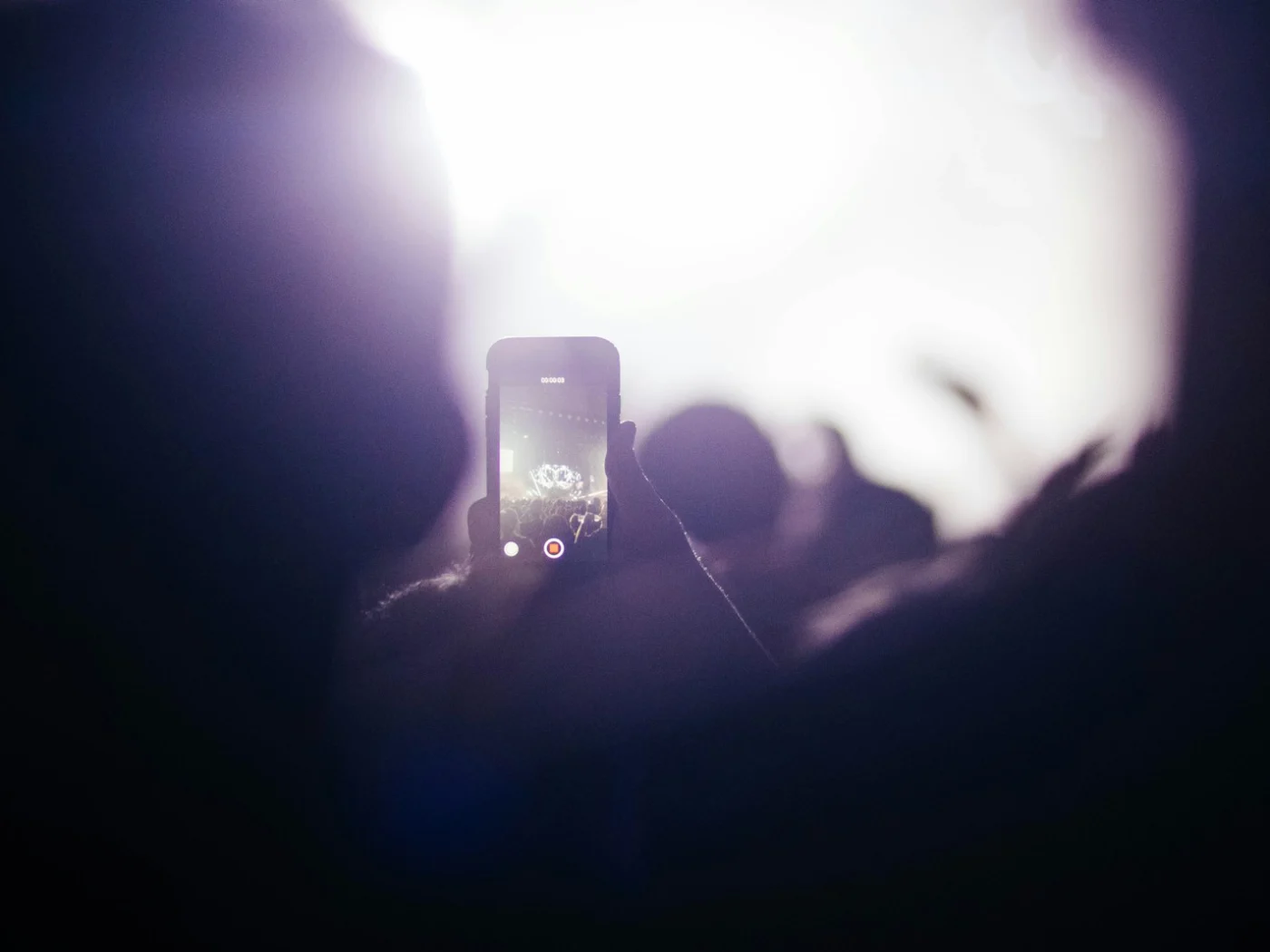 Someone recording video on a smartphone